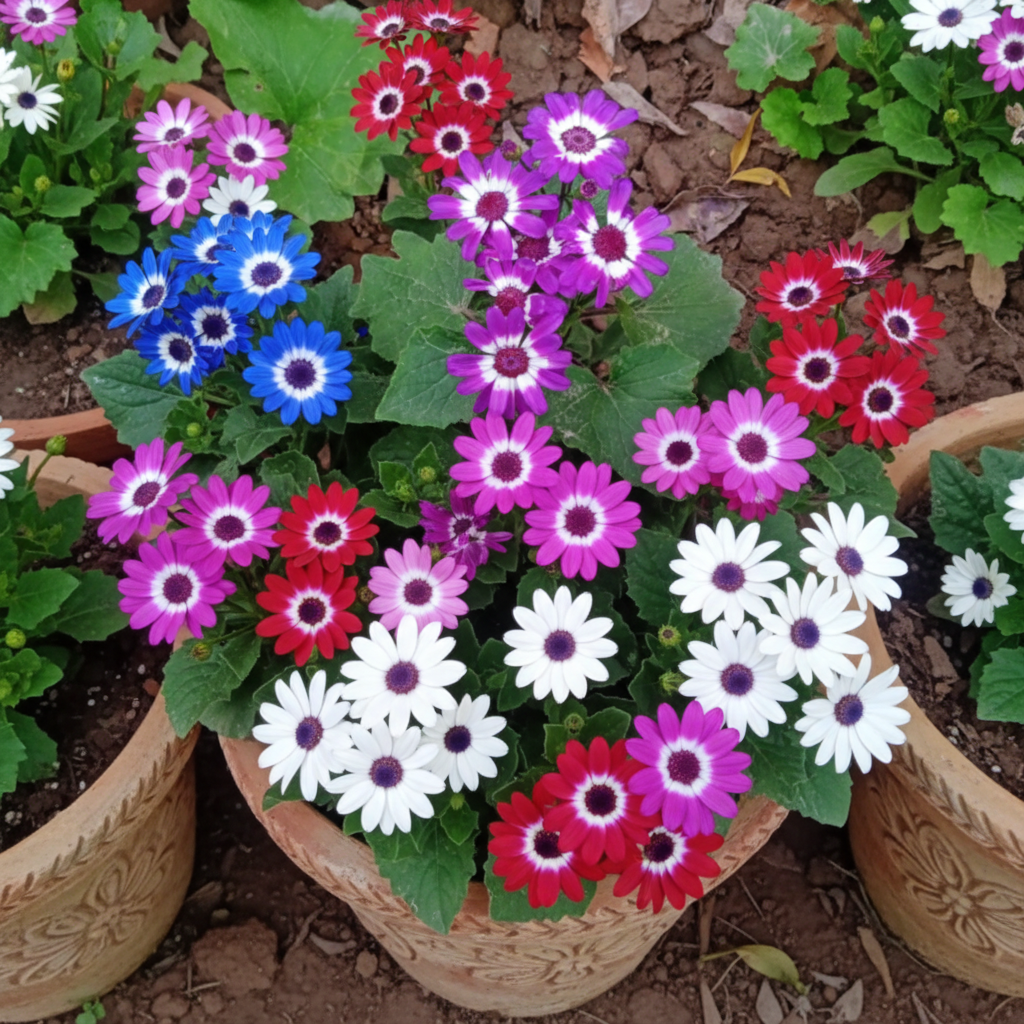Cineraria Hansa Mixed Flower Seeds