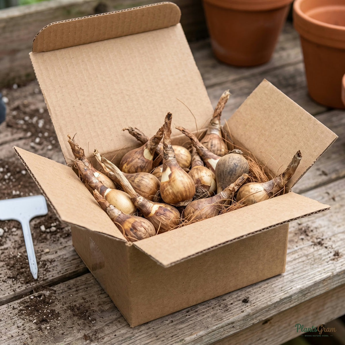 Lycoris Flower Bulbs (Red) - dormant bulbs packed for shipping