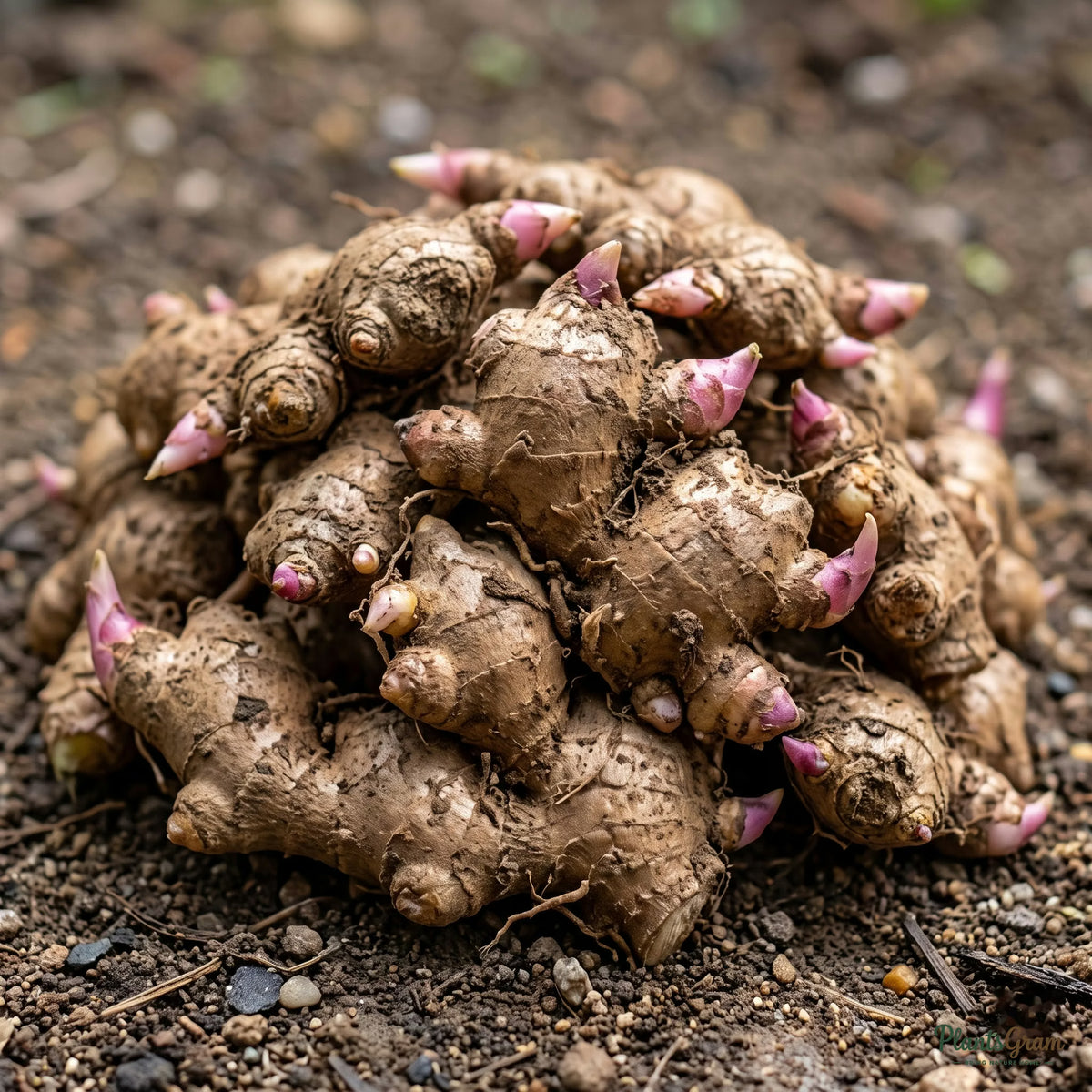 Hedychium Butterfly Ginger Lily bulbs, pile before planting