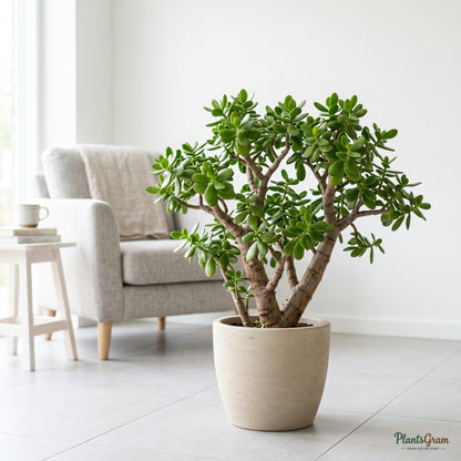 Crassula Ovata (Jade Plant) on the floor