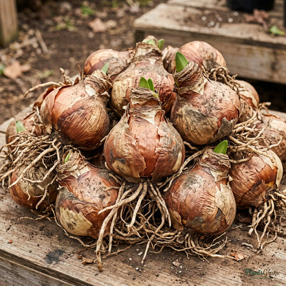 Amaryllis Lily Flower Bulbs (Mixed) - pile of dormant bulbs