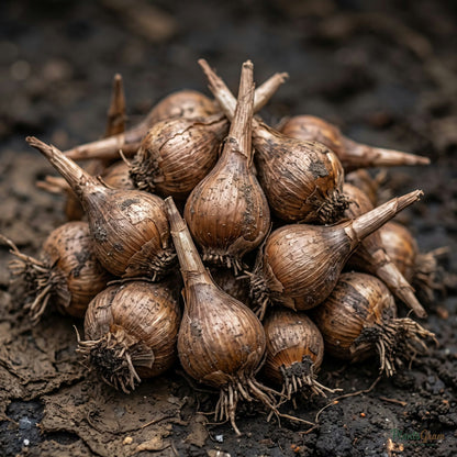 Lycoris Flower Bulbs (Red) - pile of dormant bulbs