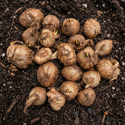 Tritonia bulbs, pile before planting