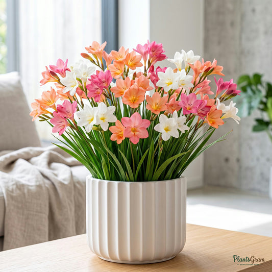 Mixed-colour Tritonia flowering plants