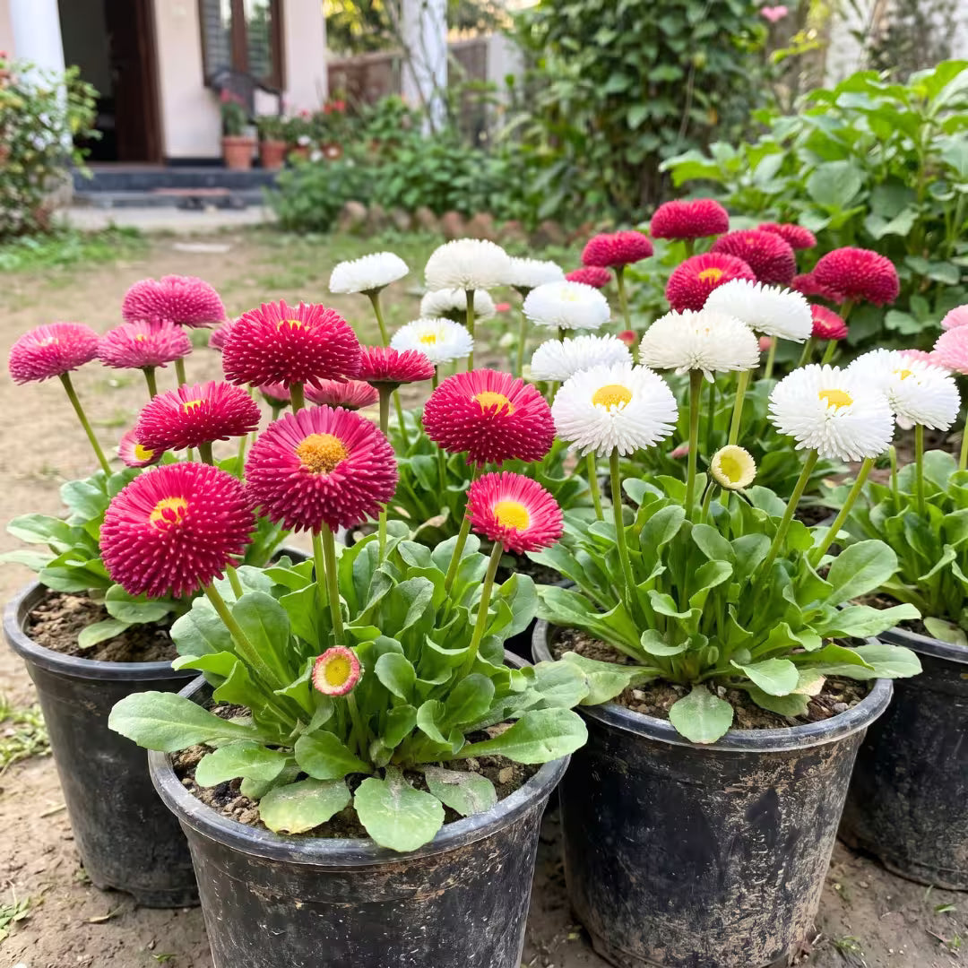 Daisy Bellis Mixed Color Flower Seeds