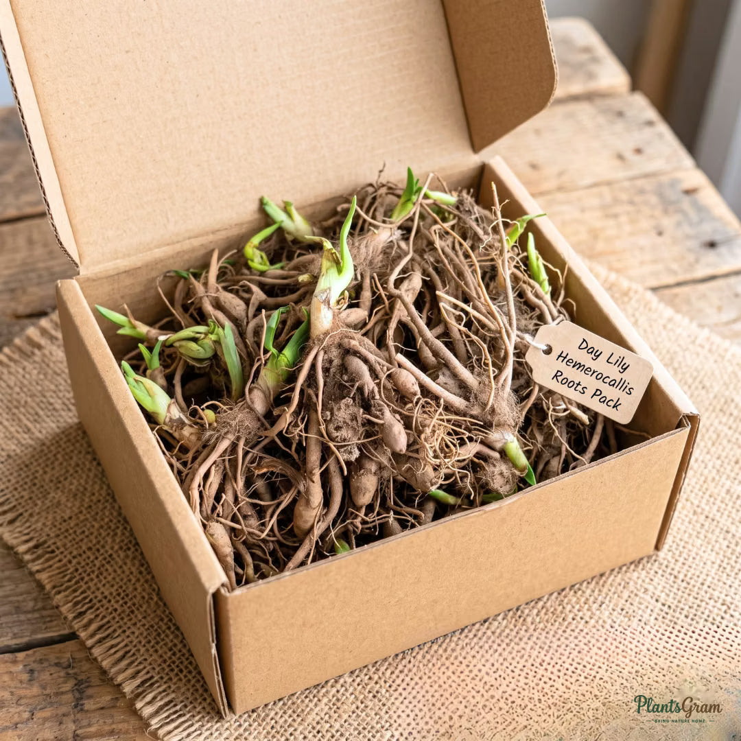 Day Lily flower bulb packaging design image