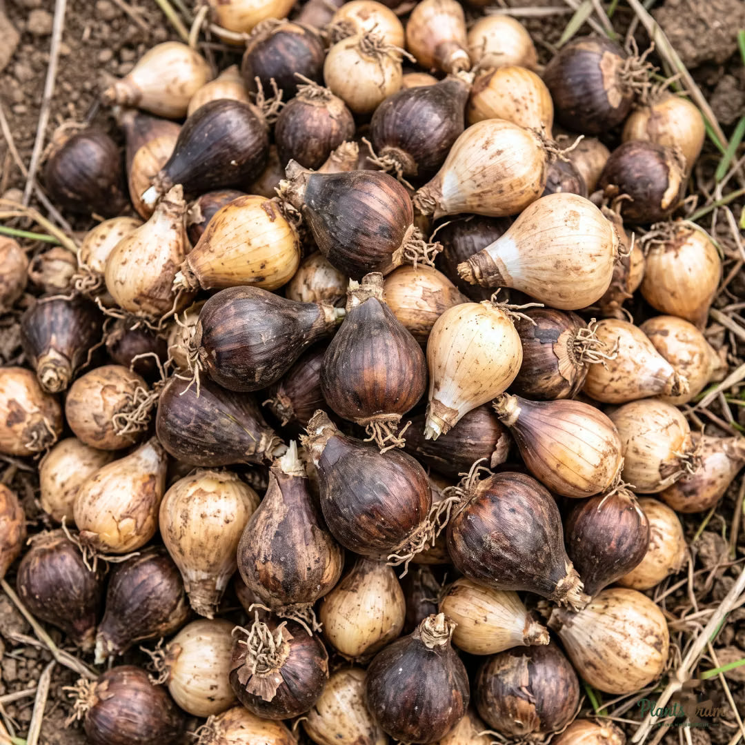 Nerine Lily flower bulbs (dormant corms) ready for planting